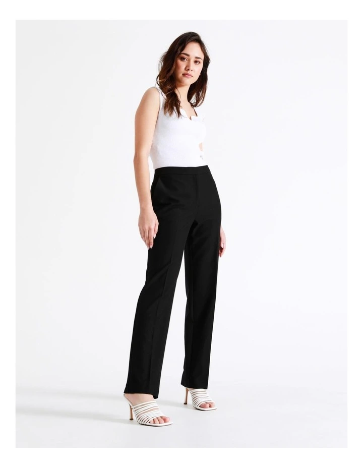 Basque Essential Straight Leg Pant In Black 8 Basque Essential Straight Leg Pant In Black - Image 6