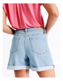 Recycled Blend Cuffed Denim Short In Tidal Blue 13 Recycled Blend Cuffed Denim Short In Tidal Blue -Myer Fashion Store 924767200 5 720x928