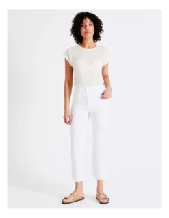 Billie Straight Recycled Blend Jean In White