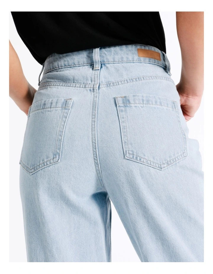 Recycled Blend Barrel Jean In Coastal Blue 5 Recycled Blend Barrel Jean In Coastal Blue - Image 3