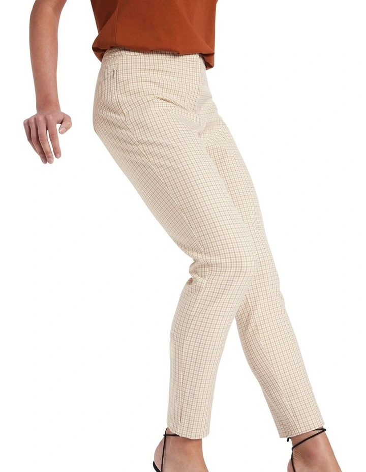 Check On It Pant In Latte Multi 6 Check On It Pant In Latte Multi - Image 4