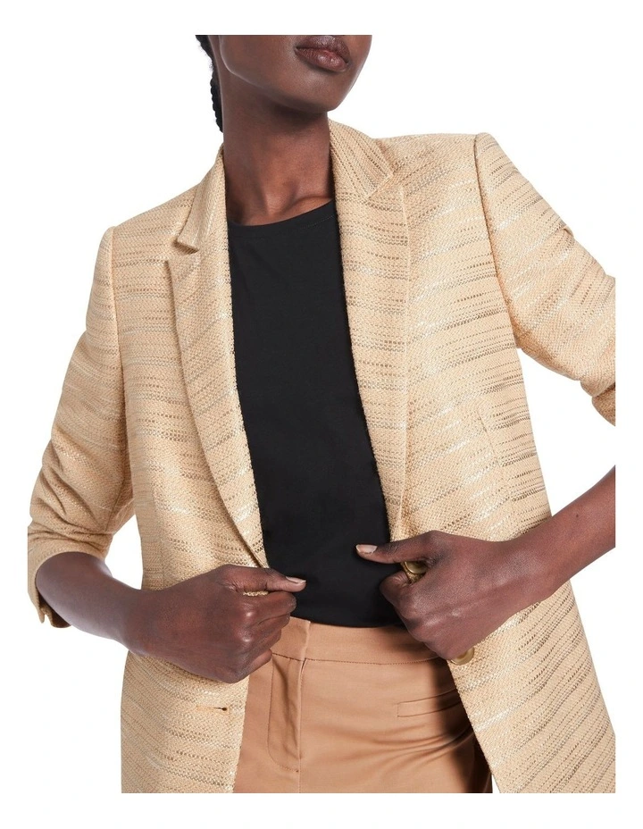 In Between Days Jacket In Gold/Latte 6 In Between Days Jacket In Gold/Latte - Image 4