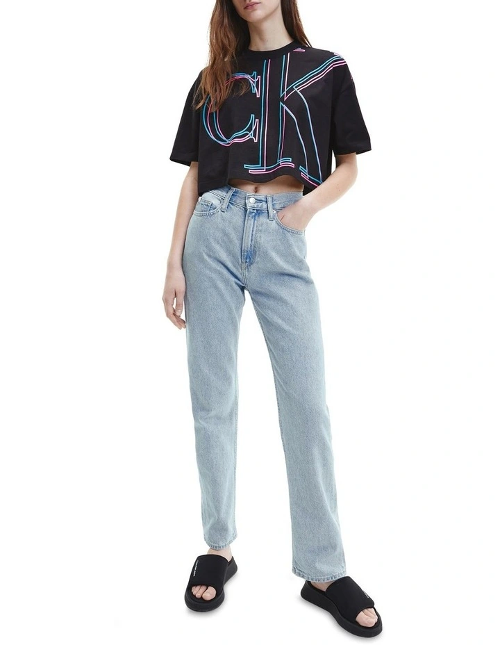 Calvin Klein Jeans High Rise Straight In Light Blue 3 Calvin Klein Jeans High Rise Straight In Light Blue