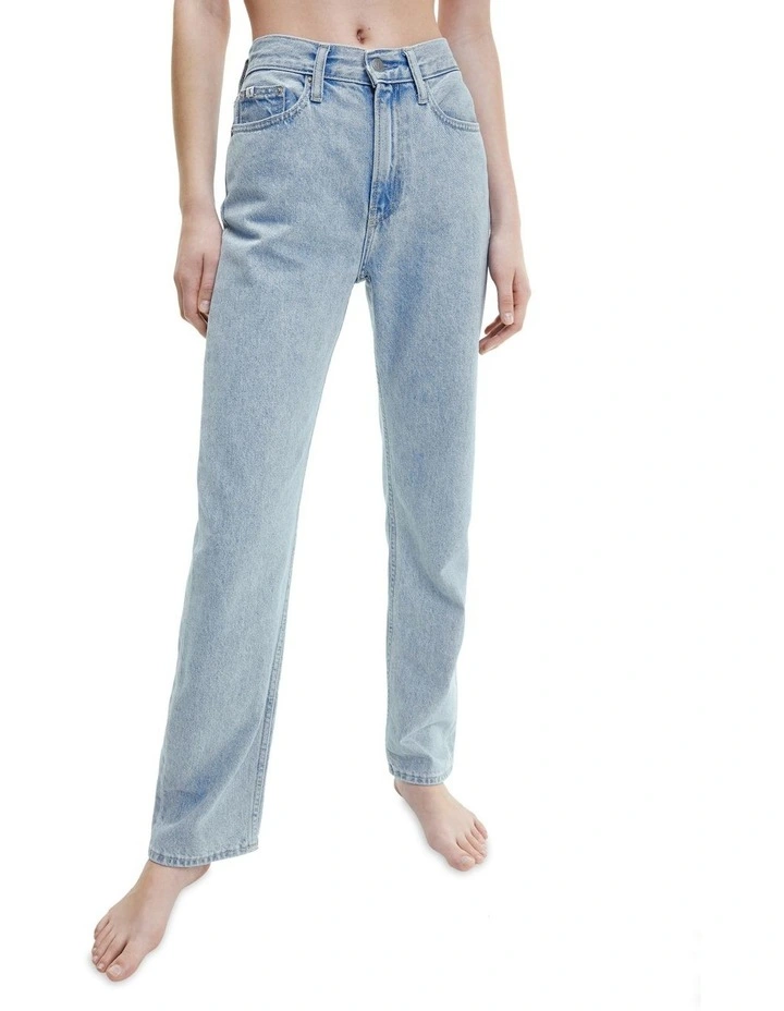 Calvin Klein Jeans High Rise Straight In Light Blue 5 Calvin Klein Jeans High Rise Straight In Light Blue - Image 3
