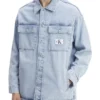Calvin Klein Jeans Oversized Utility Shirt Jacket In Light Blue -Myer Fashion Store 926554060 1 720x928