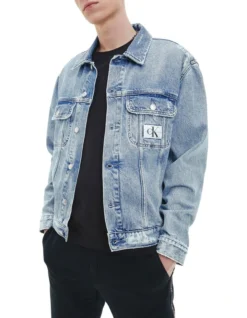 Calvin Klein Jeans Regular 90s Denim Jacket In Blue Duster