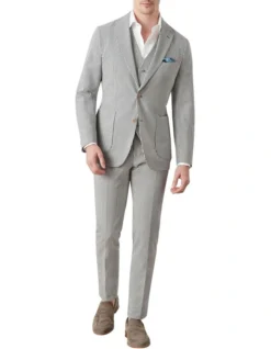 Gatsby Seersucker Jacket In Green -Myer Fashion Store 927881470 6 720x928