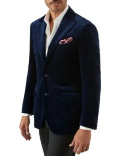 Matera Velvet Jacket In Navy