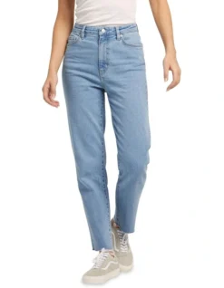 High Waist Mom Jean In Whisper Blue