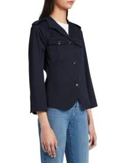 Salem Cropped Safari Jacket In Midnight 8 Salem Cropped Safari Jacket In Midnight -Myer Fashion Store 928010350 3 720x928