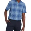 Asher Short Sleeve Shirt In Blue Check -Myer Fashion Store 928010980 1 720x928