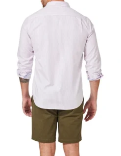 Judd Long Sleeve Stripe Oxford Shirt In Lavender Purple -Myer Fashion Store 928135000 2 1 720x928
