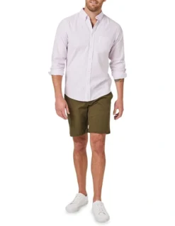 Judd Long Sleeve Stripe Oxford Shirt In Lavender Purple -Myer Fashion Store 928135000 3 1 720x928