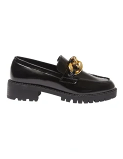 Taffy Flat Shoes In Black Hi Shine