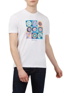Ben Sherman Pop Art Targets Print Tee In White
