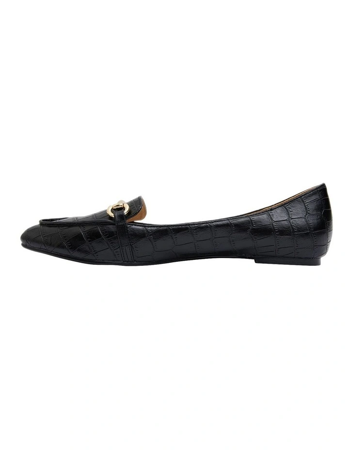 Radical Flat Shoes In Black Croc Smooth 5 Radical Flat Shoes In Black Croc Smooth - Image 3