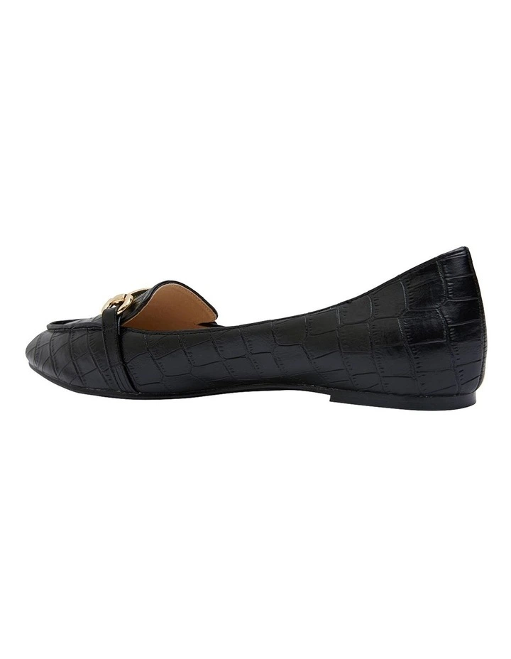 Radical Flat Shoes In Black Croc Smooth 8 Radical Flat Shoes In Black Croc Smooth - Image 6