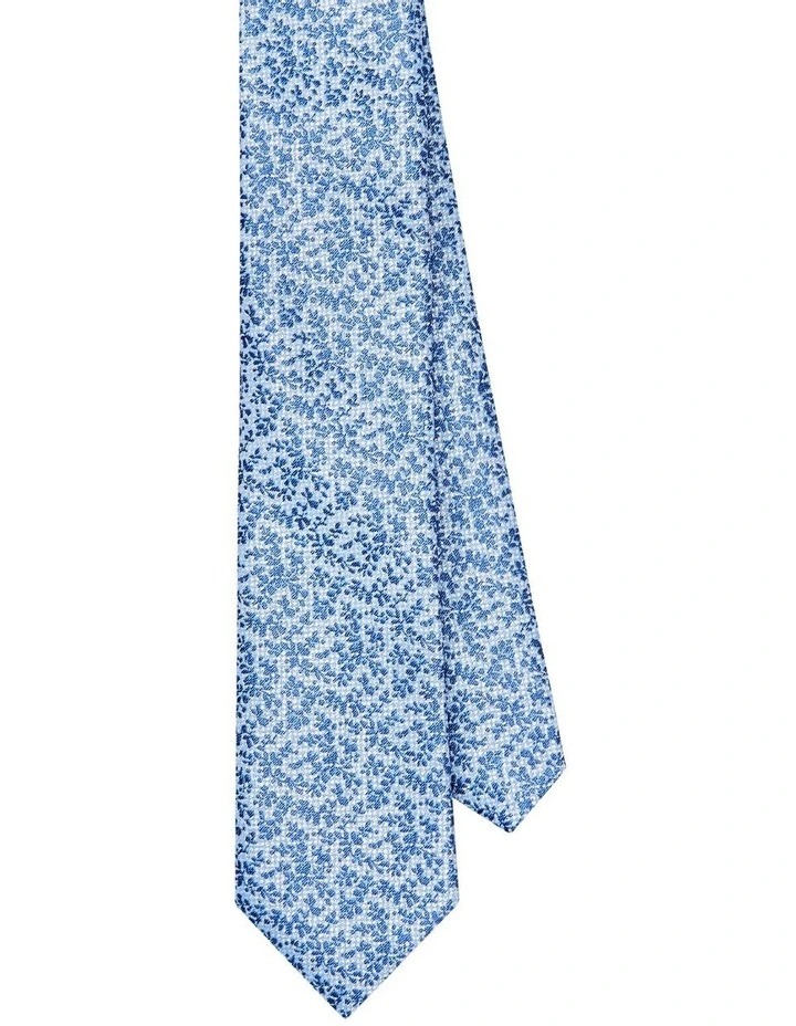 Van Heusen Floral Poly Tie In Blue 3 Van Heusen Floral Poly Tie In Blue