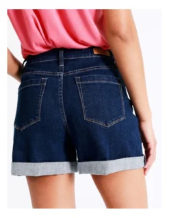 Recycled Blend Cuffed Denim Short In Empire Blue -Myer Fashion Store 928561690 4 720x928