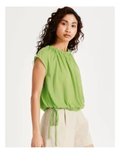 Bruised Recycled Poly Top In Lime -Myer Fashion Store 928827910 5 720x928