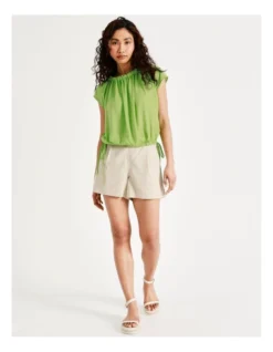 Bruised Recycled Poly Top In Lime -Myer Fashion Store 928827910 7 720x928