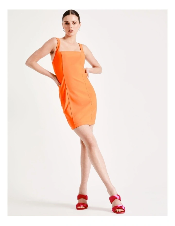 Bodycon Mini Dress In Orange 3 Bodycon Mini Dress In Orange