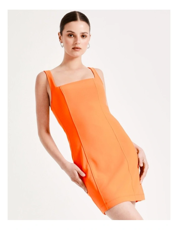 Bodycon Mini Dress In Orange 4 Bodycon Mini Dress In Orange - Image 2