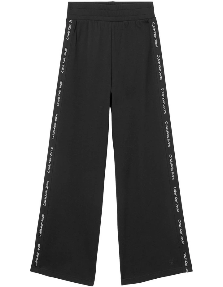 Calvin Klein Jeans Logo Tape Wide Leg Jog Pants In Black 8 Calvin Klein Jeans Logo Tape Wide Leg Jog Pants In Black - Image 6