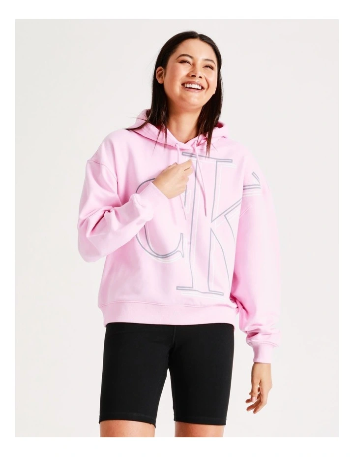 Calvin Klein Jeans Illuminated CK Hoodie In Pink 6 Calvin Klein Jeans Illuminated CK Hoodie In Pink - Image 4