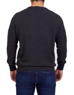 Cashmere Crew Neck Knit In Charcoal 7 Cashmere Crew Neck Knit In Charcoal -Myer Fashion Store 929270350 2 720x928