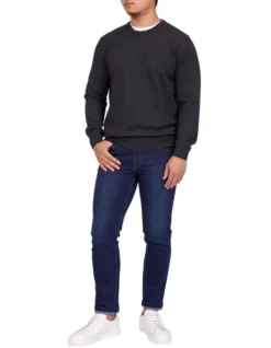 Cashmere Crew Neck Knit In Charcoal 8 Cashmere Crew Neck Knit In Charcoal -Myer Fashion Store 929270350 3 720x928
