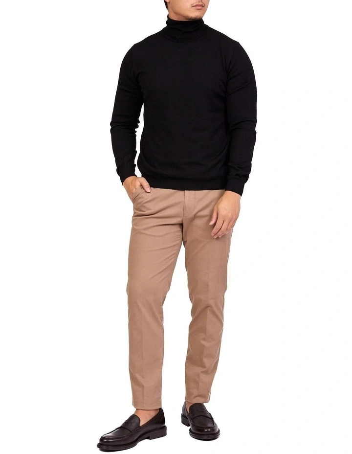 Merino Roll Neck In Black 5 Merino Roll Neck In Black - Image 3