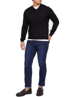 Merino V-Neck In Black 8 Merino V-Neck In Black -Myer Fashion Store 929271520 3 720x928