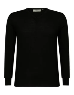 Merino V-Neck In Black 9 Merino V-Neck In Black -Myer Fashion Store 929271520 4 720x928