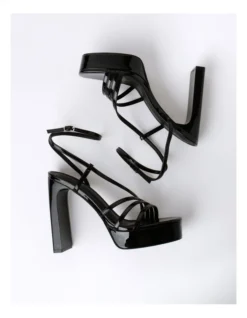 Charm Black Sandal In Black -Myer Fashion Store 929701360 7 720x928