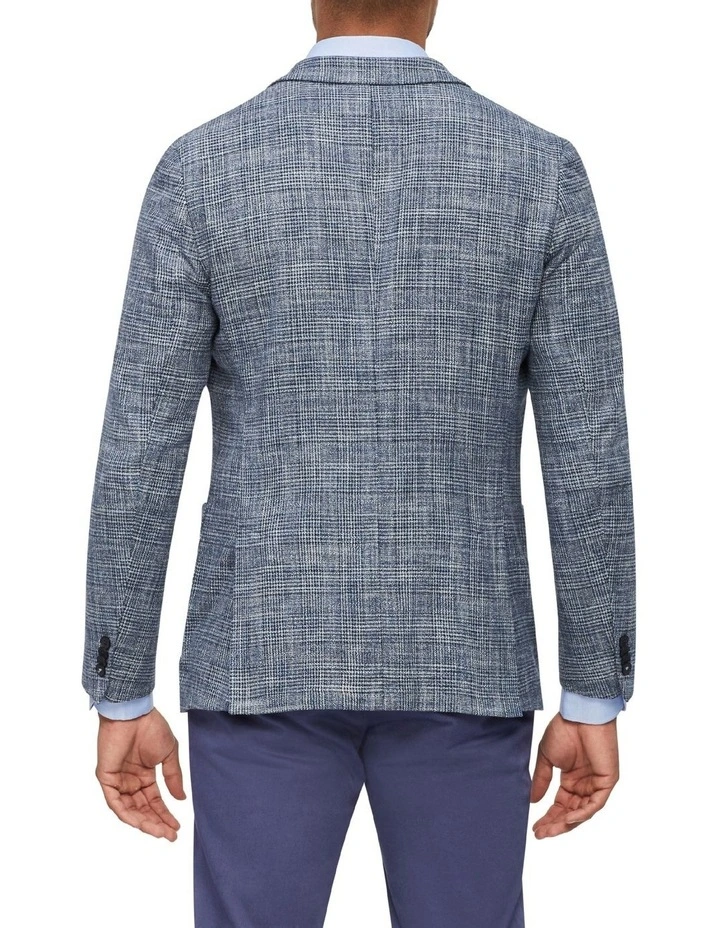 Van Heusen Slub Check Blazer In Blue 4 Van Heusen Slub Check Blazer In Blue - Image 2