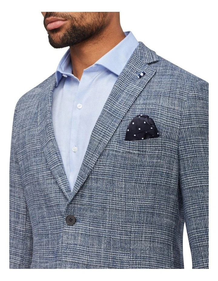 Van Heusen Slub Check Blazer In Blue 5 Van Heusen Slub Check Blazer In Blue - Image 3