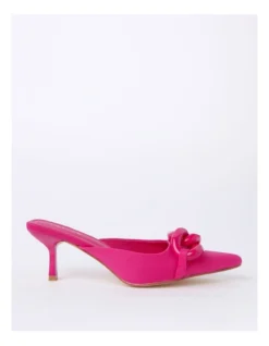 Angie Neosatin Heeled Shoes In Fuchsia