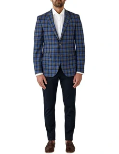 Cambridge Hawthorn Modern Fit Sports Jacket In Khaki/Blue -Myer Fashion Store 930250000 930226330 5 720x928