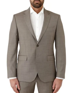 Stefano Tailored Fit Jacket In Taupe