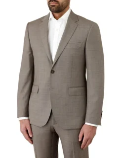 Stefano Tailored Fit Jacket In Taupe -Myer Fashion Store 931047040 3 720x928