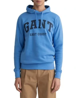 Gant Sweat Hoodie In Pacific Blue