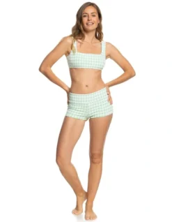 Roxy Check It Shorty Bikini Bottoms In Green -Myer Fashion Store 931926970 4 720x928
