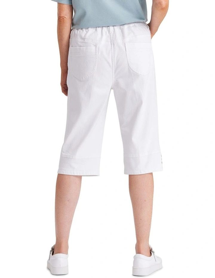 Alton Denim Clam Digger In White 5 Alton Denim Clam Digger In White - Image 3