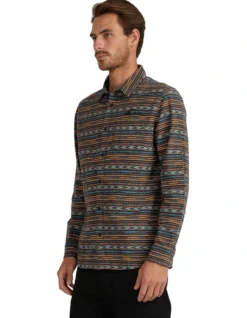 Quiksilver Tribal Lines Long Sleeve Shirt In Tarmac -Myer Fashion Store 933991480 3 720x928
