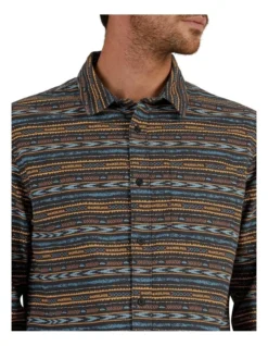 Quiksilver Tribal Lines Long Sleeve Shirt In Tarmac -Myer Fashion Store 933991480 4 720x928