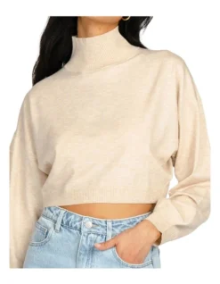 Rusty Sunday High Neck Knit In Natural -Myer Fashion Store 934058170 4 720x928