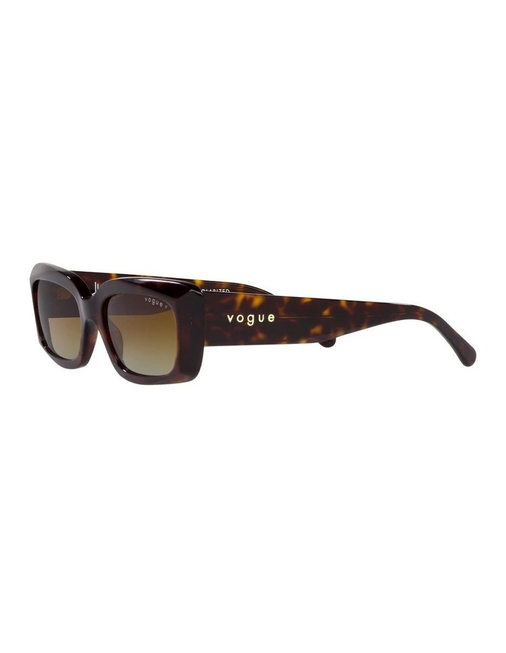 Vogue X Hailey Bieber Vo5440S Polarised Sunglasses In Brown 5 Vogue X Hailey Bieber Vo5440S Polarised Sunglasses In Brown - Image 3