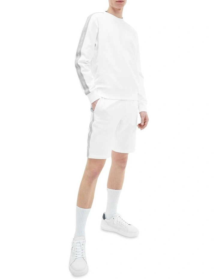 Calvin Klein Jeans Contrast Tape Crew Neck In Bright White 5 Calvin Klein Jeans Contrast Tape Crew Neck In Bright White - Image 3