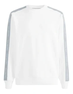 Calvin Klein Jeans Contrast Tape Crew Neck In Bright White 13 Calvin Klein Jeans Contrast Tape Crew Neck In Bright White -Myer Fashion Store 934268500 6 720x928